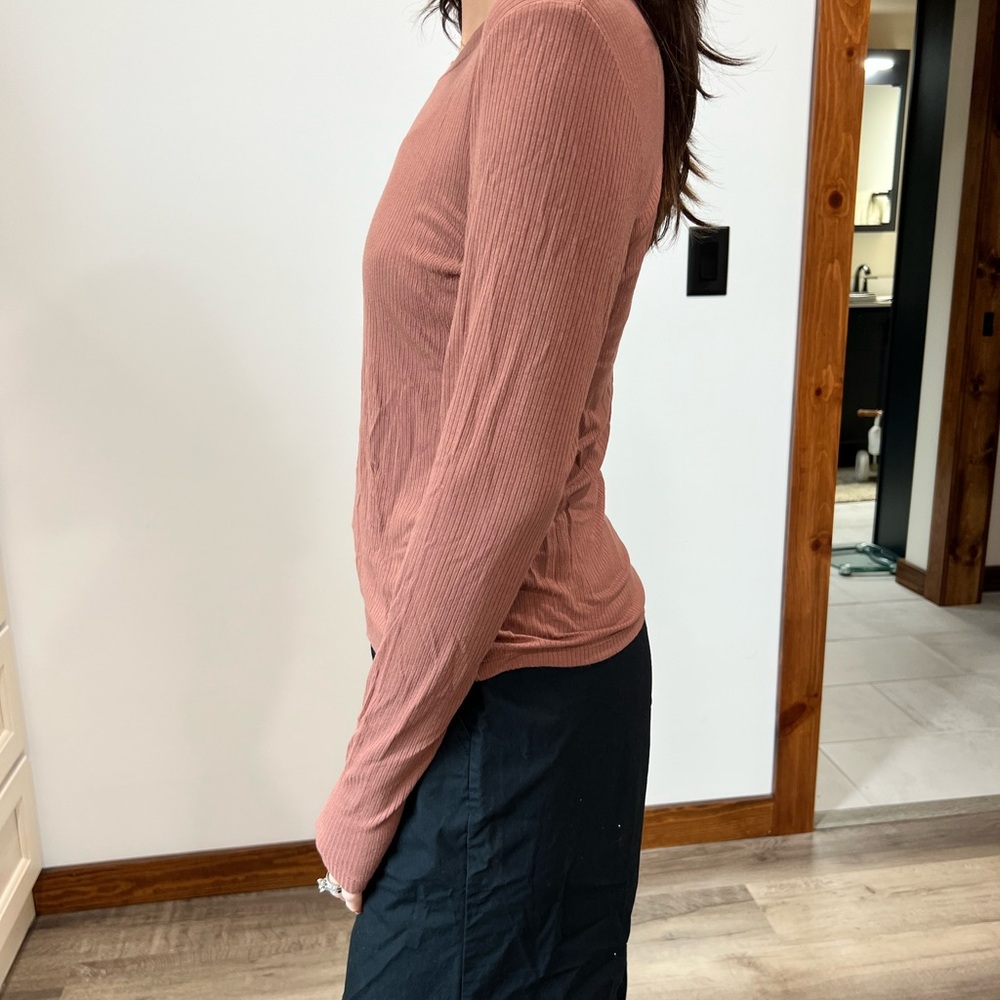 Abercrombie & Fitch Ribbed Top - Mauve